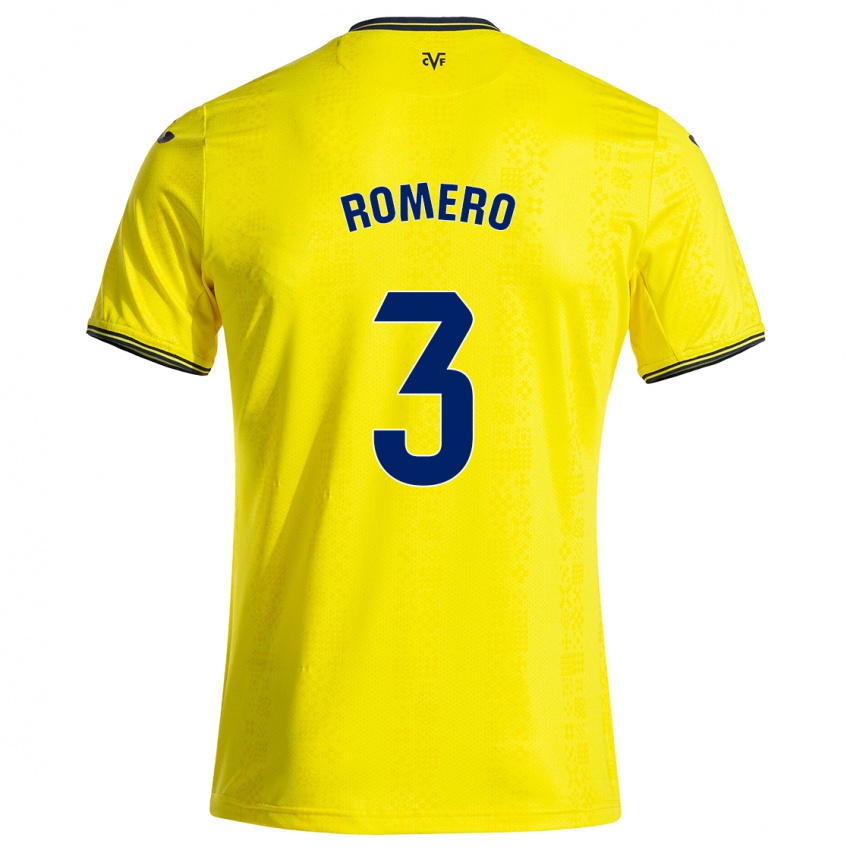 Bambino Maglia Cristo Romero #3 Giallo Nero Kit Gara Home 2024/25 Maglietta