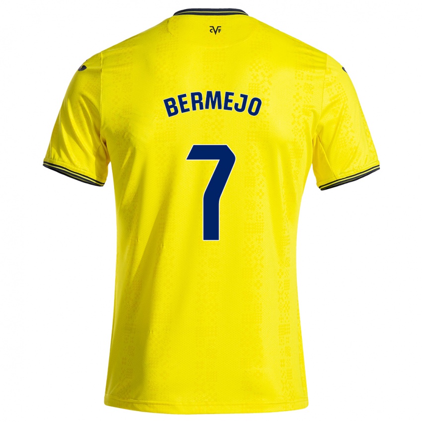 Bambino Maglia Celso Bermejo #7 Giallo Nero Kit Gara Home 2024/25 Maglietta