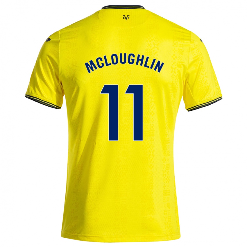 Bambino Maglia Caden Mcloughlin #11 Giallo Nero Kit Gara Home 2024/25 Maglietta