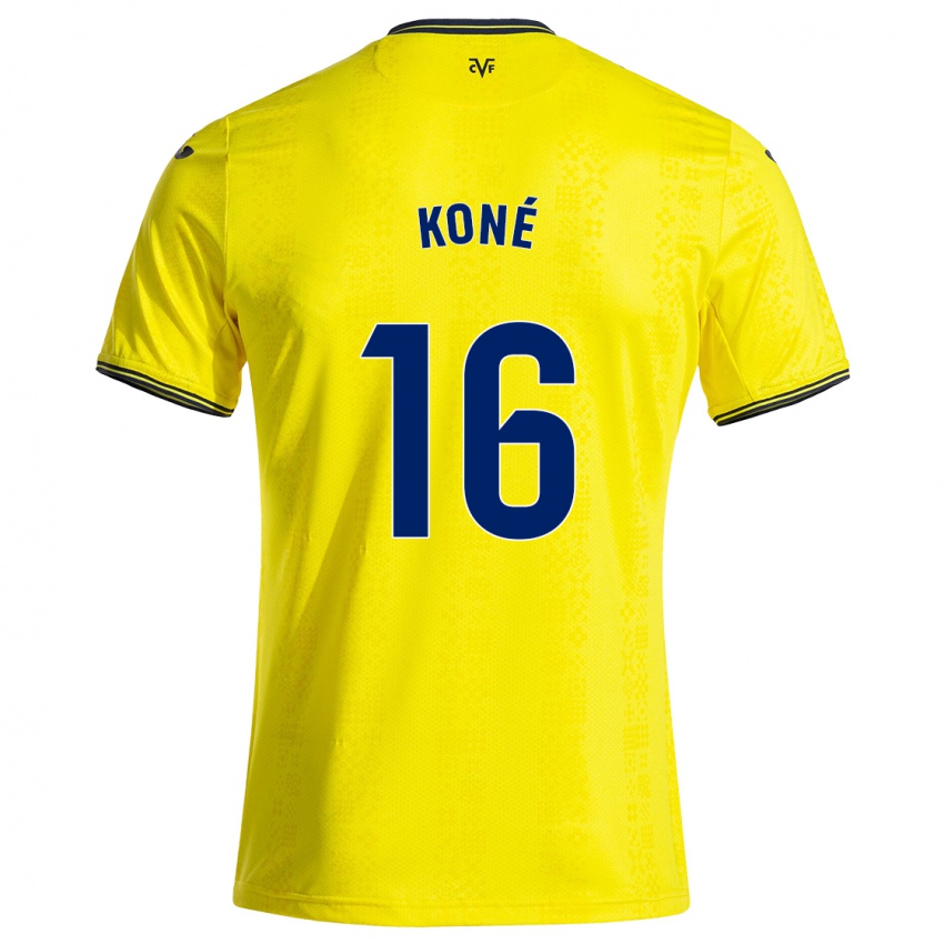 Bambino Maglia Ayouba Koné #16 Giallo Nero Kit Gara Home 2024/25 Maglietta