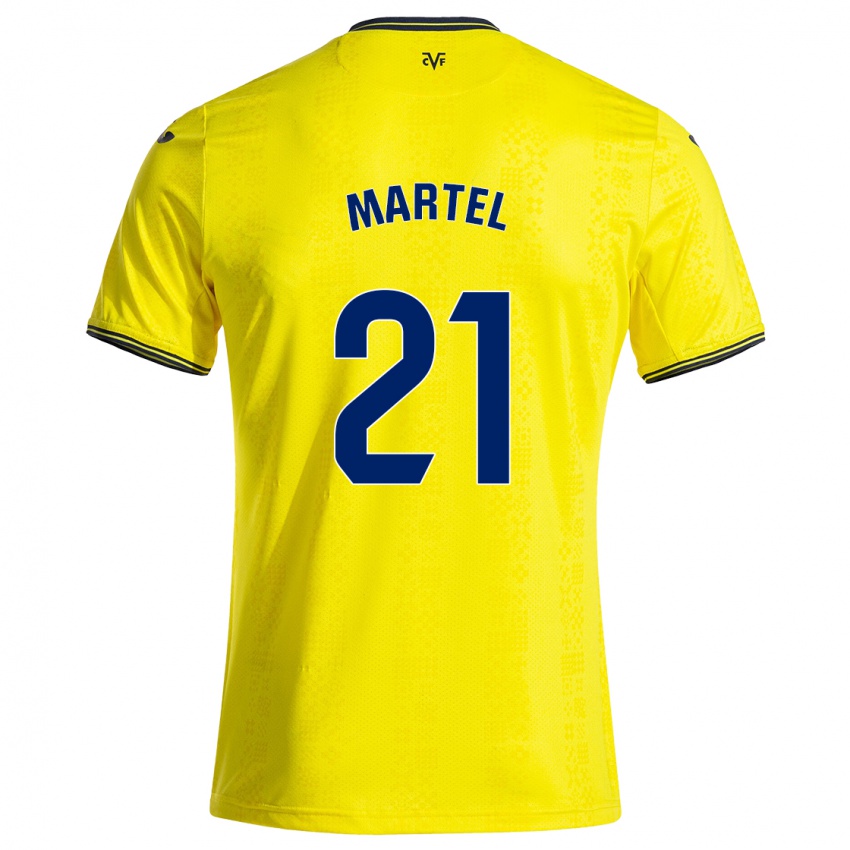 Bambino Maglia Kevin Martel #21 Giallo Nero Kit Gara Home 2024/25 Maglietta