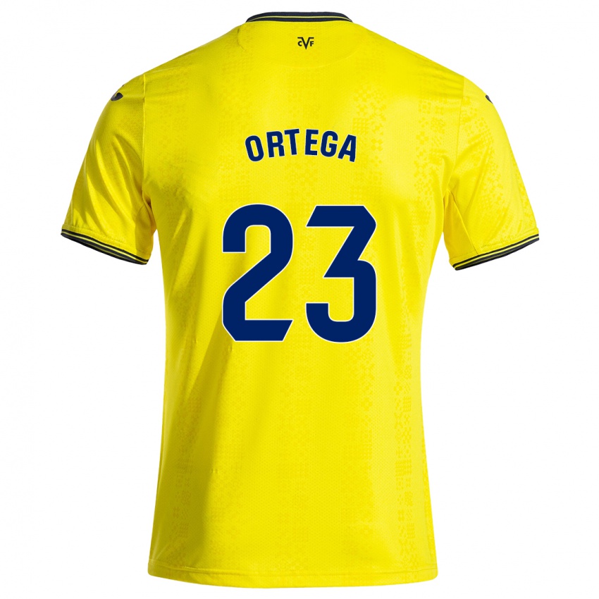 Bambino Maglia Jordi Ortega #23 Giallo Nero Kit Gara Home 2024/25 Maglietta