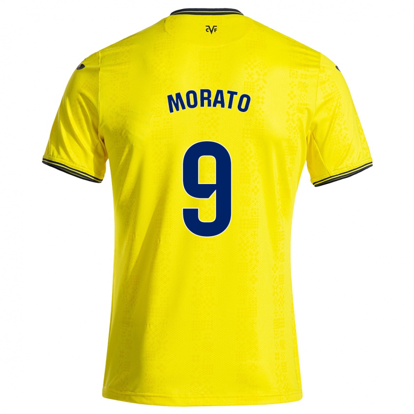 Bambino Maglia Teresa Morató #9 Giallo Nero Kit Gara Home 2024/25 Maglietta