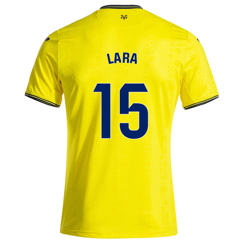 Bambino Maglia Francisca Lara #15 Giallo Nero Kit Gara Home 2024/25 Maglietta