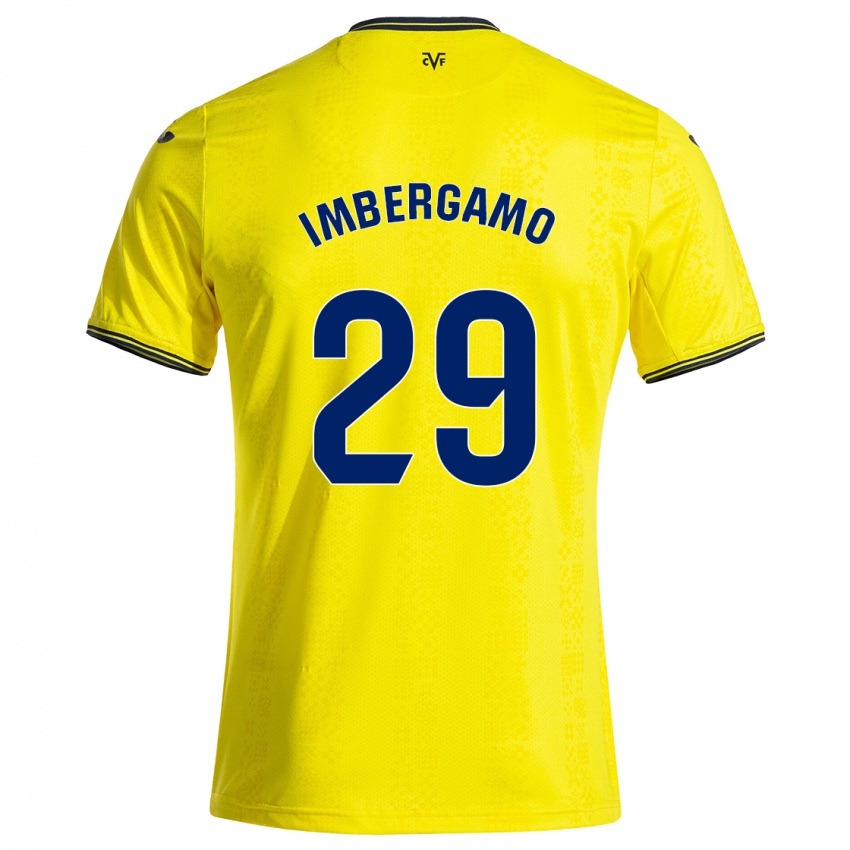 Bambino Maglia Mar Imbergamo #29 Giallo Nero Kit Gara Home 2024/25 Maglietta