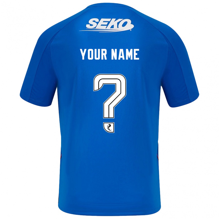 Bambino Maglia Il Tuo Nome #0 Blu Scuro Kit Gara Home 2024/25 Maglietta