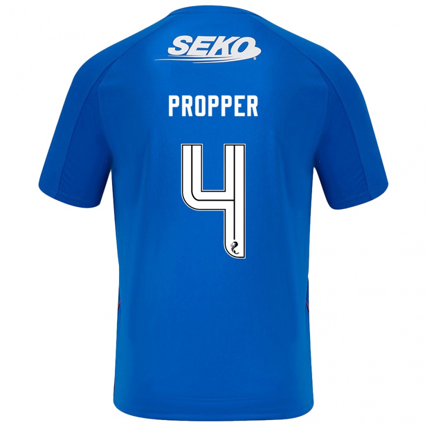 Bambino Maglia Robin Pröpper #4 Blu Scuro Kit Gara Home 2024/25 Maglietta