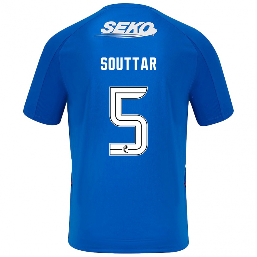 Bambino Maglia John Souttar #5 Blu Scuro Kit Gara Home 2024/25 Maglietta