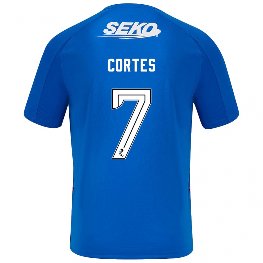 Bambino Maglia Óscar Cortés #7 Blu Scuro Kit Gara Home 2024/25 Maglietta