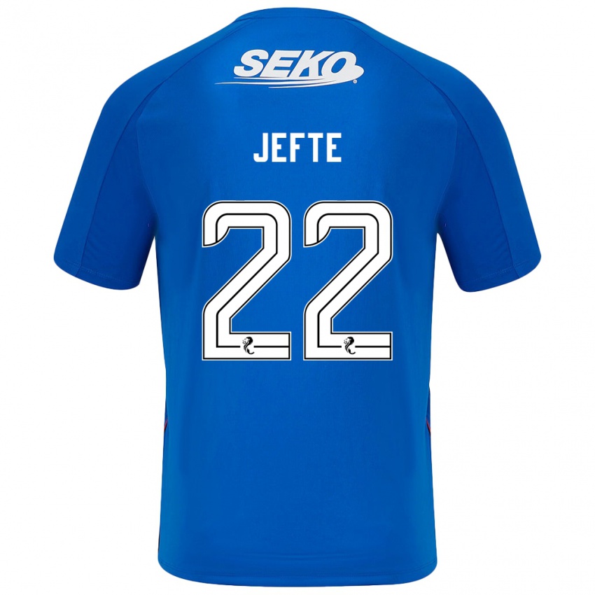 Bambino Maglia Jefté #22 Blu Scuro Kit Gara Home 2024/25 Maglietta