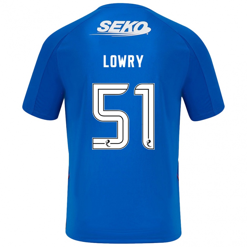 Bambino Maglia Alex Lowry #51 Blu Scuro Kit Gara Home 2024/25 Maglietta