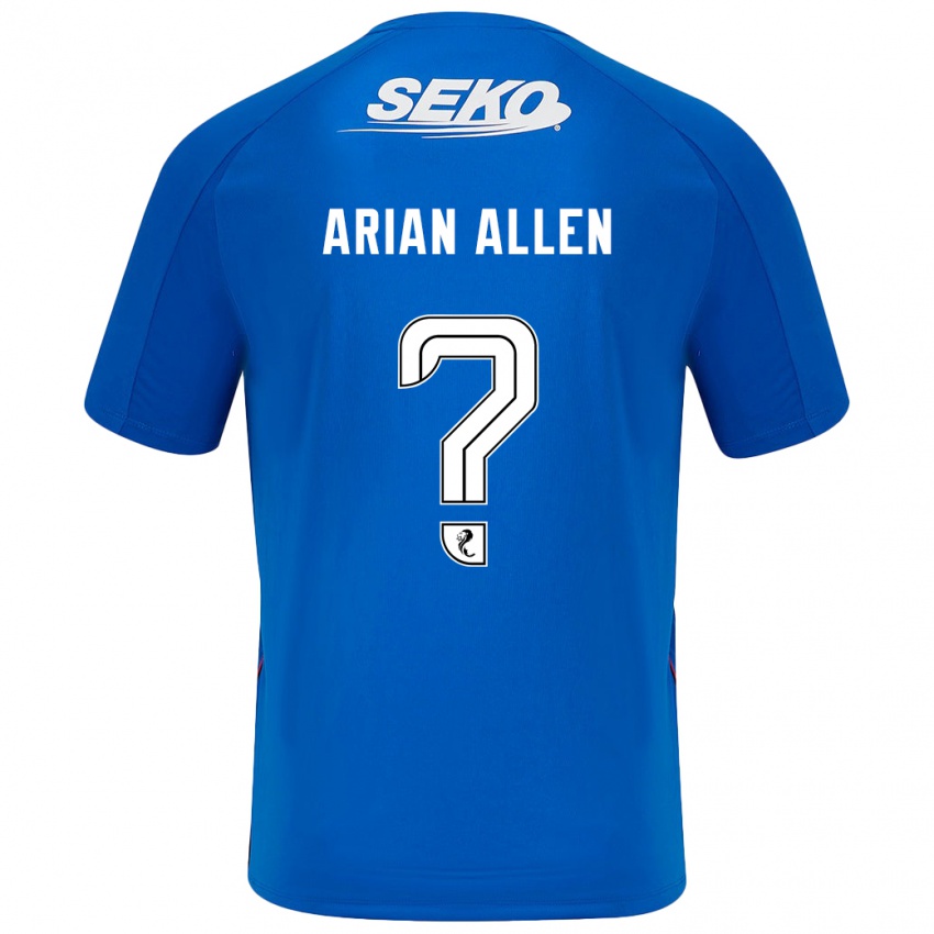 Bambino Maglia Arian Allen #0 Blu Scuro Kit Gara Home 2024/25 Maglietta