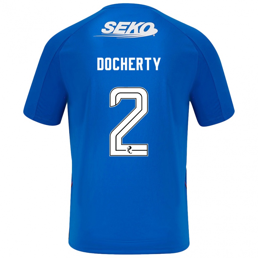 Bambino Maglia Nicola Docherty #2 Blu Scuro Kit Gara Home 2024/25 Maglietta