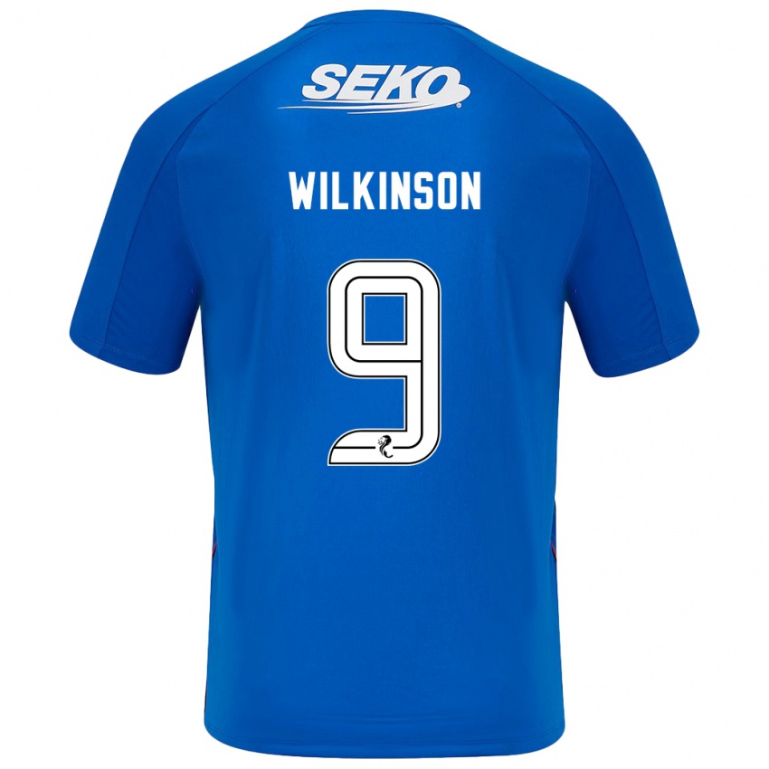 Bambino Maglia Katie Wilkinson #9 Blu Scuro Kit Gara Home 2024/25 Maglietta