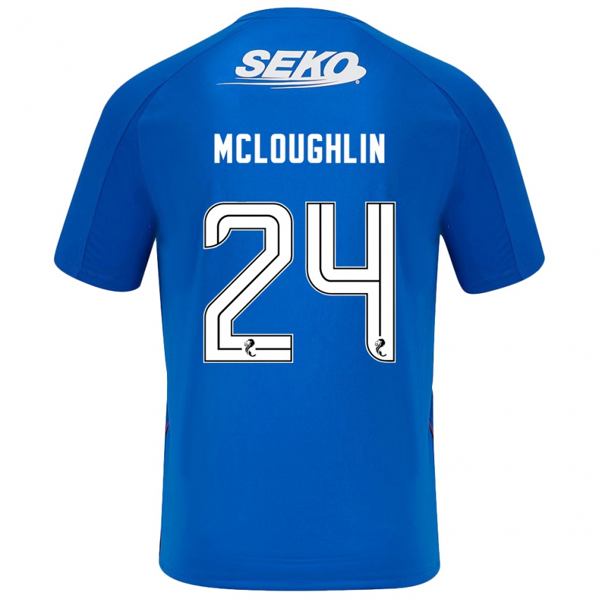 Bambino Maglia Olivia Mcloughlin #24 Blu Scuro Kit Gara Home 2024/25 Maglietta