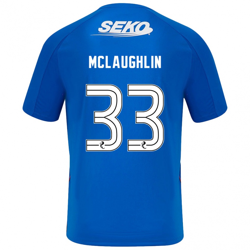 Bambino Maglia Jon Mclaughlin #33 Blu Scuro Kit Gara Home 2024/25 Maglietta