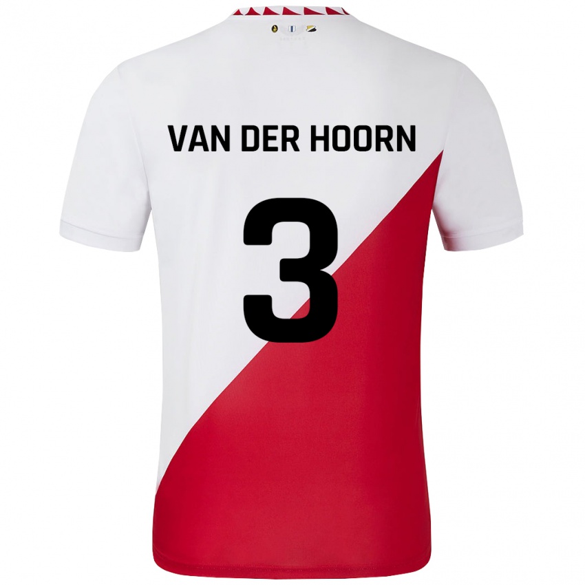 Bambino Maglia Mike Van Der Hoorn #3 Bianco Rosso Kit Gara Home 2024/25 Maglietta