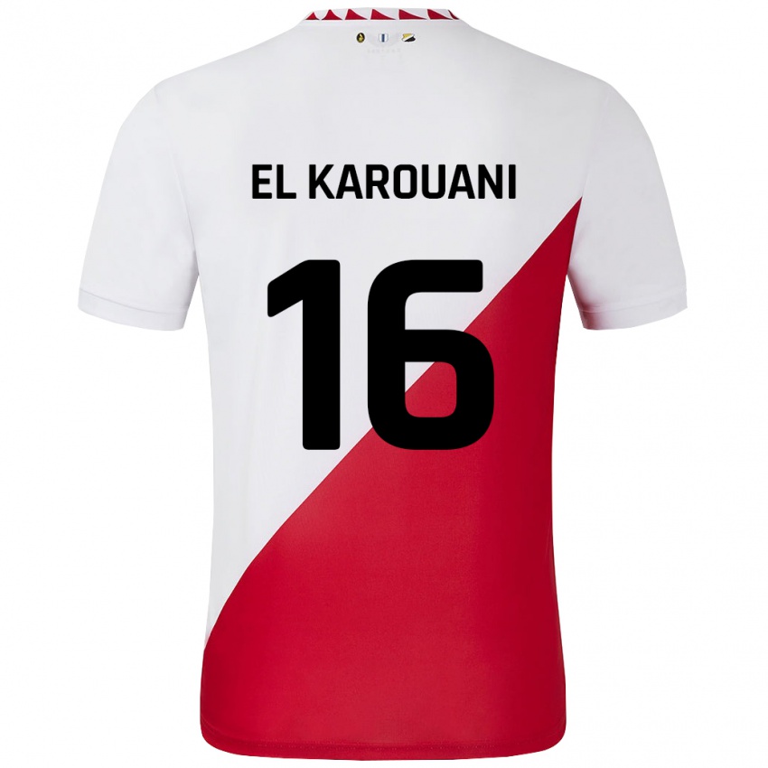 Bambino Maglia Souffian El Karouani #16 Bianco Rosso Kit Gara Home 2024/25 Maglietta