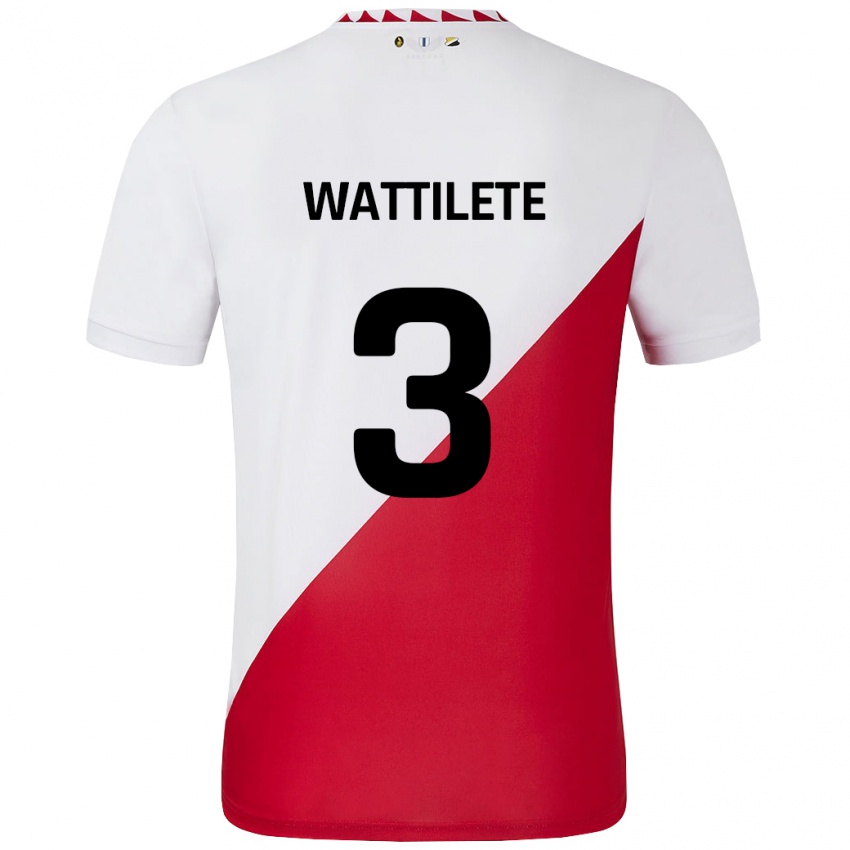 Bambino Maglia Julia Wattilete #3 Bianco Rosso Kit Gara Home 2024/25 Maglietta