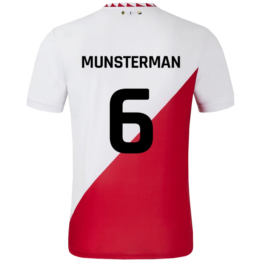 Bambino Maglia Marthe Munsterman #6 Bianco Rosso Kit Gara Home 2024/25 Maglietta