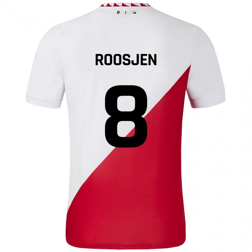 Bambino Maglia Judith Roosjen #8 Bianco Rosso Kit Gara Home 2024/25 Maglietta