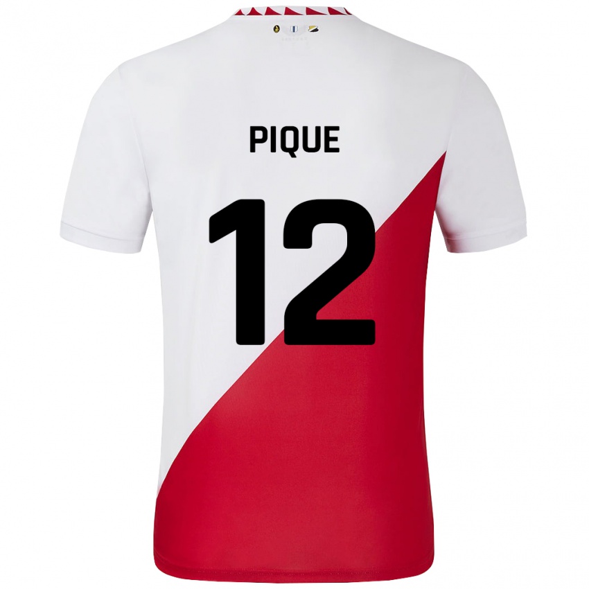 Bambino Maglia Naomi Piqué #12 Bianco Rosso Kit Gara Home 2024/25 Maglietta