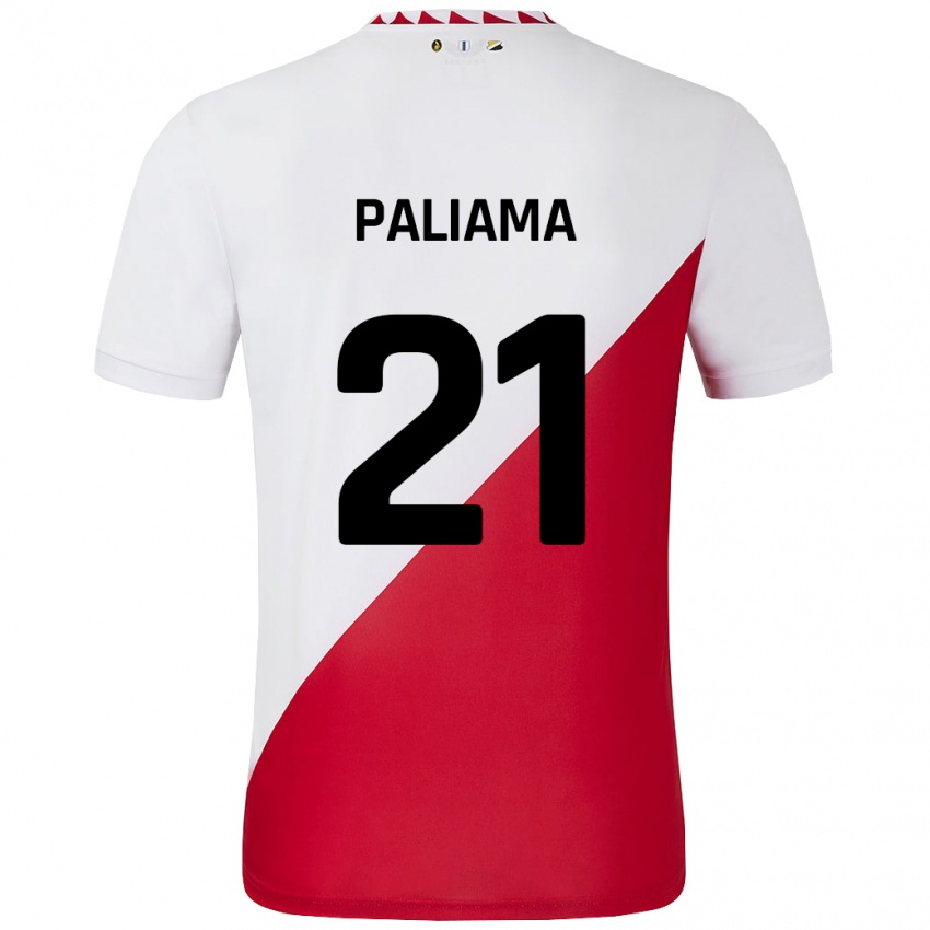 Bambino Maglia Joni Paliama #21 Bianco Rosso Kit Gara Home 2024/25 Maglietta