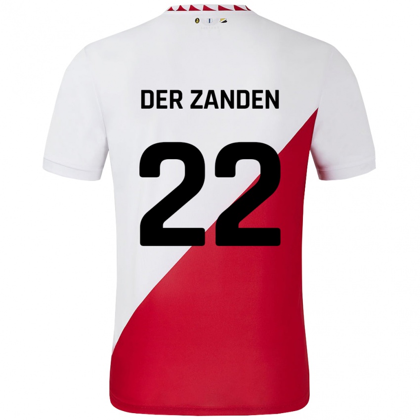 Bambino Maglia Iise Van Der Zanden #22 Bianco Rosso Kit Gara Home 2024/25 Maglietta