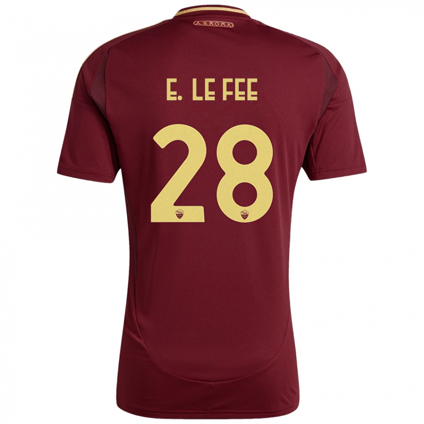 Bambino Maglia Enzo Le Fée #28 Rosso Marrone Oro Kit Gara Home 2024/25 Maglietta