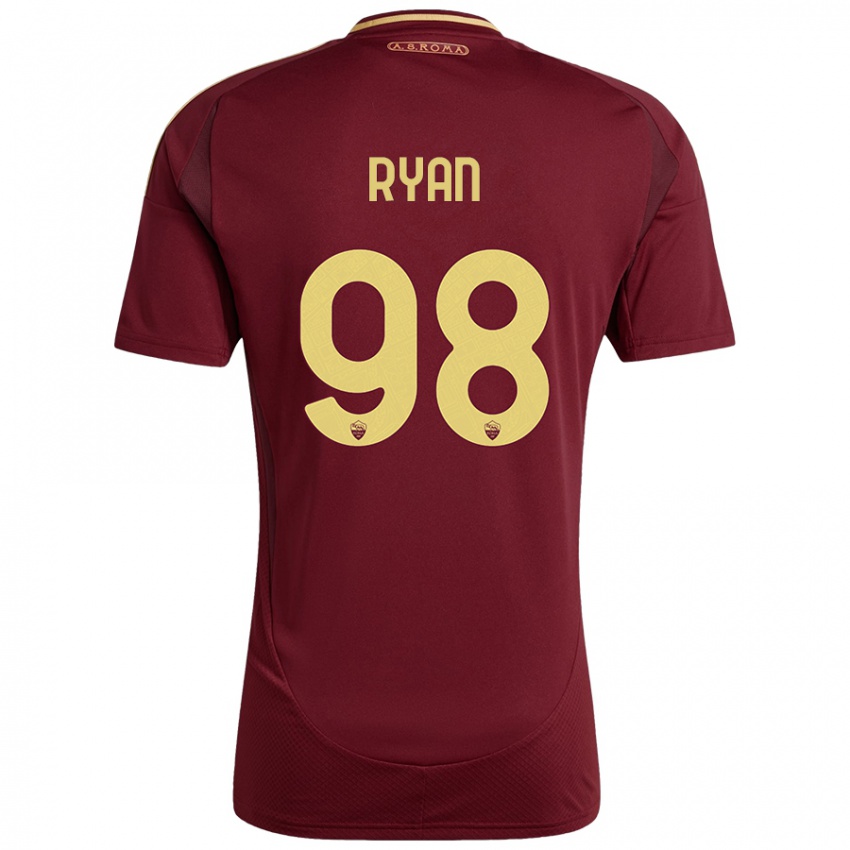 Bambino Maglia Mathew Ryan #98 Rosso Marrone Oro Kit Gara Home 2024/25 Maglietta