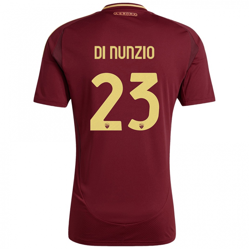 Bambino Maglia Alessandro Di Nunzio #23 Rosso Marrone Oro Kit Gara Home 2024/25 Maglietta