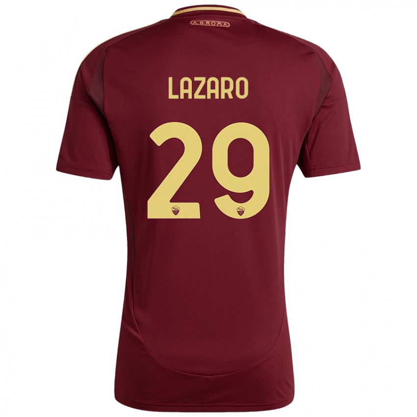 Bambino Maglia Paloma Lazaro #29 Rosso Marrone Oro Kit Gara Home 2024/25 Maglietta