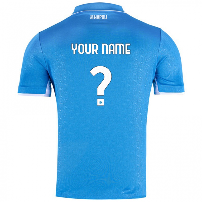 Bambino Maglia Il Tuo Nome #0 Azzurro Cielo Kit Gara Home 2024/25 Maglietta