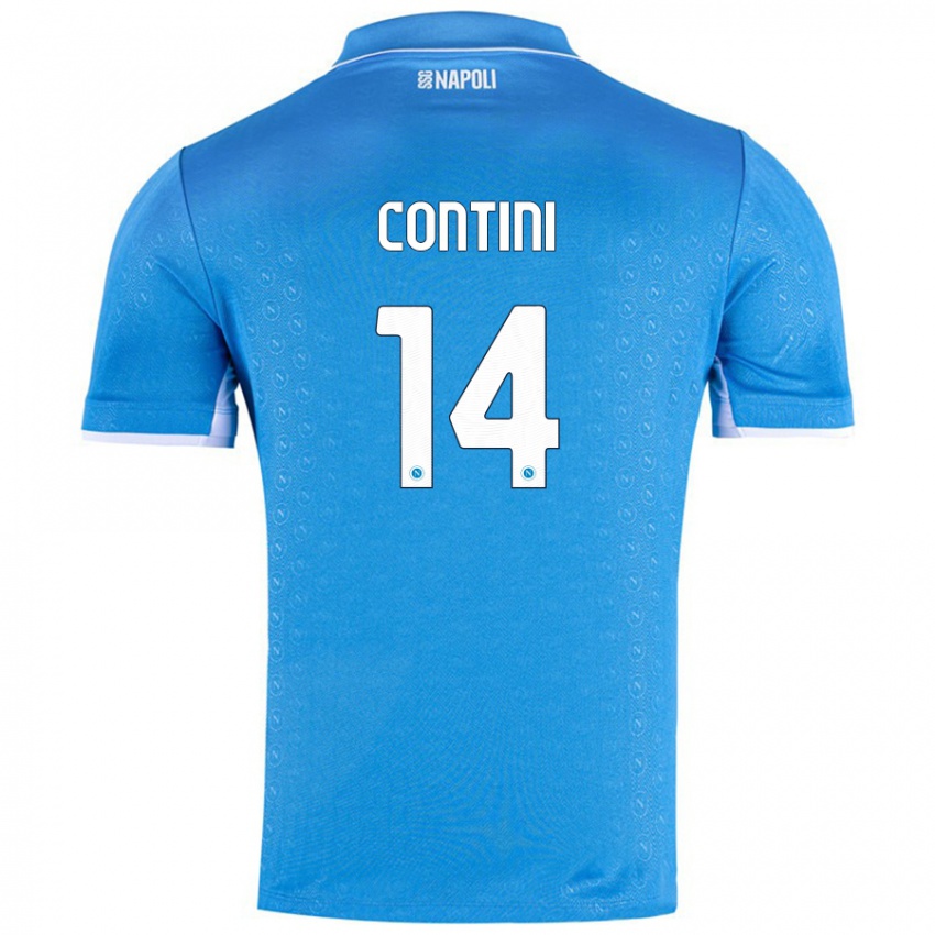 Bambino Maglia Nikita Contini #14 Azzurro Cielo Kit Gara Home 2024/25 Maglietta