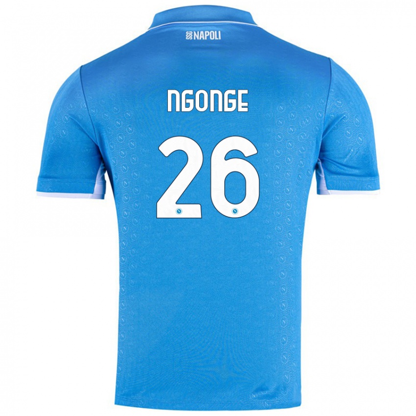 Bambino Maglia Cyril Ngonge #26 Azzurro Cielo Kit Gara Home 2024/25 Maglietta