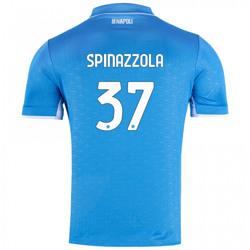 Bambino Maglia Leonardo Spinazzola #37 Azzurro Cielo Kit Gara Home 2024/25 Maglietta