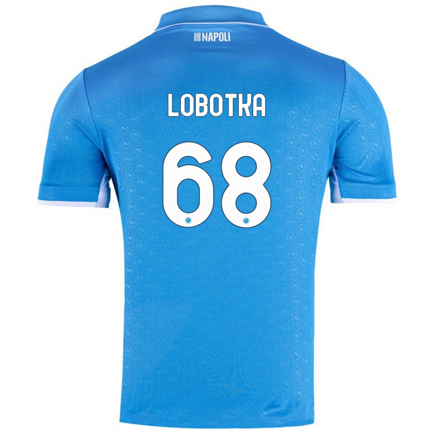 Bambino Maglia Stanislav Lobotka #68 Azzurro Cielo Kit Gara Home 2024/25 Maglietta