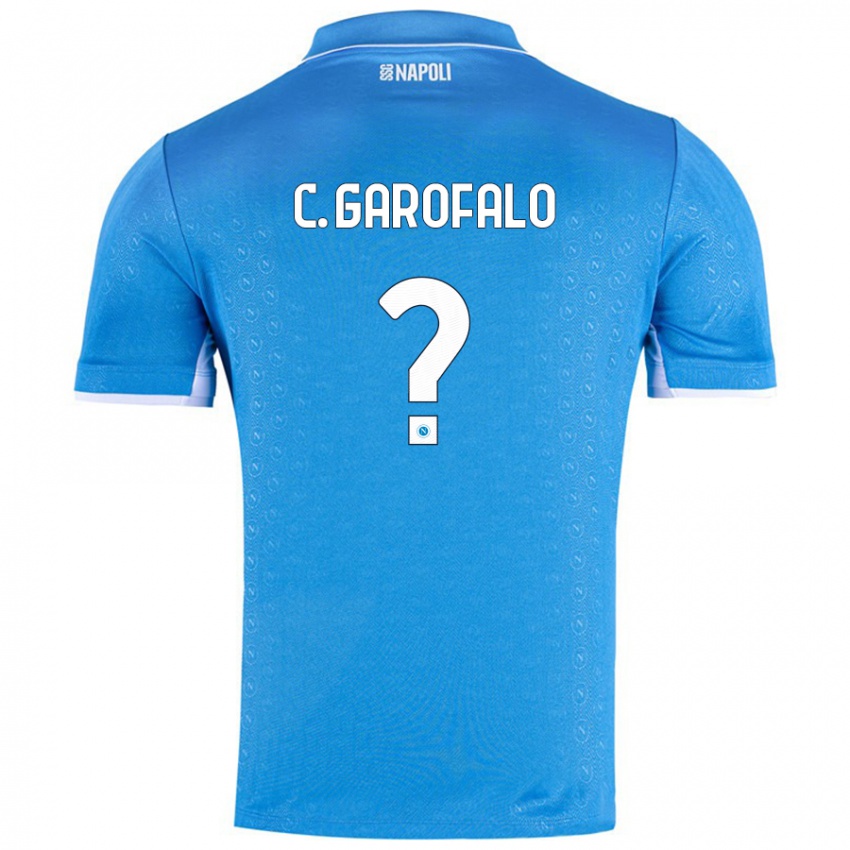 Bambino Maglia Christian Garofalo #0 Azzurro Cielo Kit Gara Home 2024/25 Maglietta