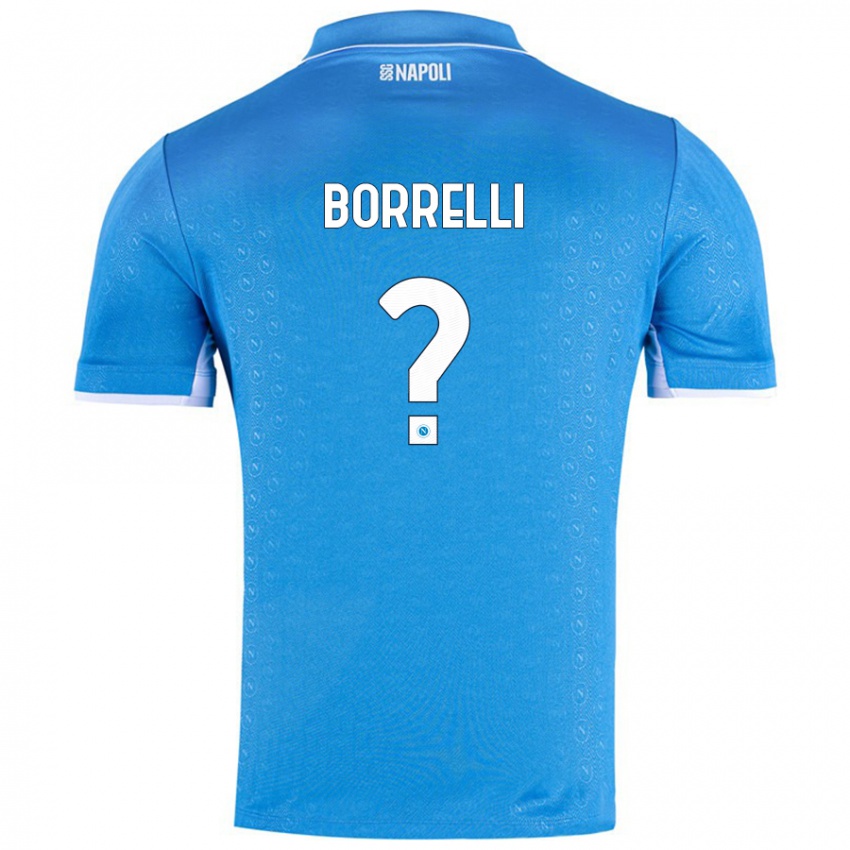 Bambino Maglia Ciro Borrelli #0 Azzurro Cielo Kit Gara Home 2024/25 Maglietta