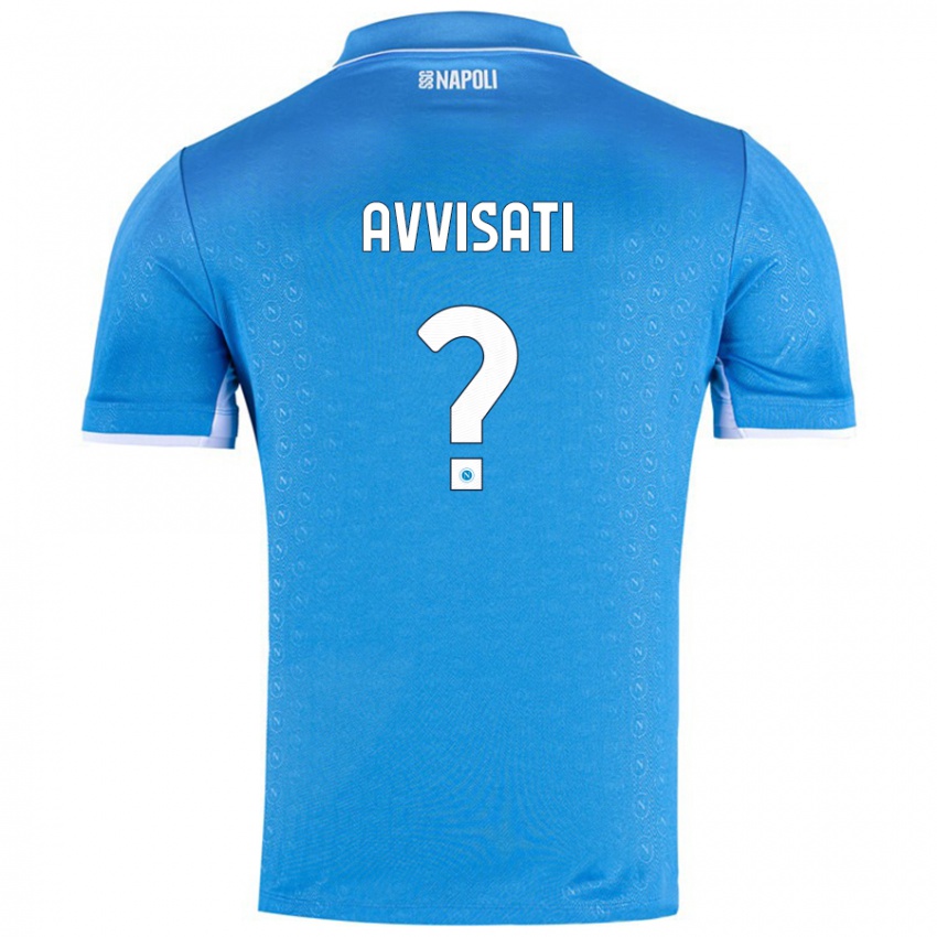 Bambino Maglia Domenico Avvisati #0 Azzurro Cielo Kit Gara Home 2024/25 Maglietta