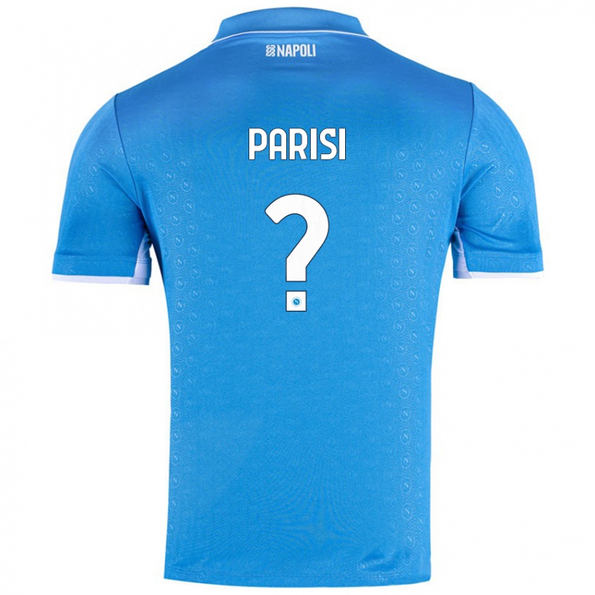 Bambino Maglia Matteo Parisi #0 Azzurro Cielo Kit Gara Home 2024/25 Maglietta