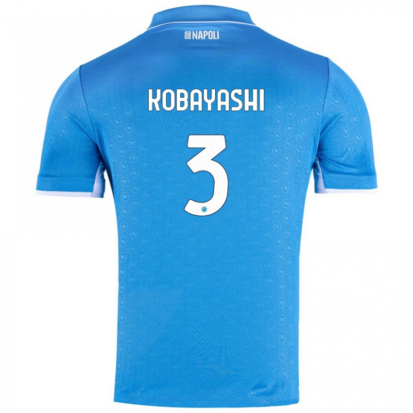 Bambino Maglia Miharu Kobayashi #3 Azzurro Cielo Kit Gara Home 2024/25 Maglietta