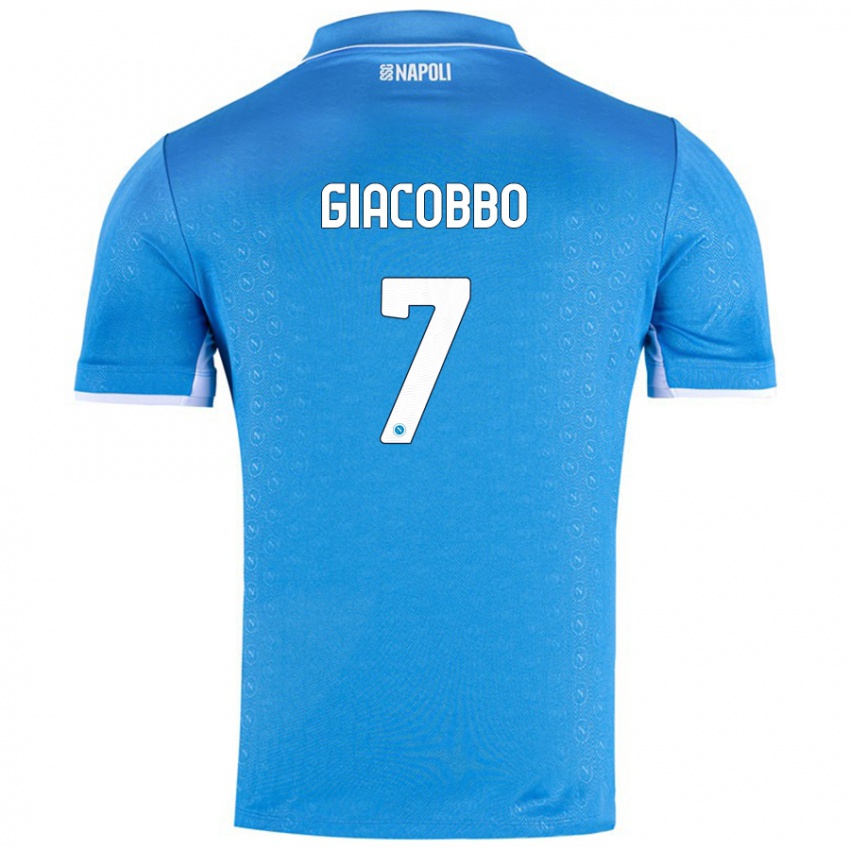 Bambino Maglia Giulia Giacobbo #7 Azzurro Cielo Kit Gara Home 2024/25 Maglietta