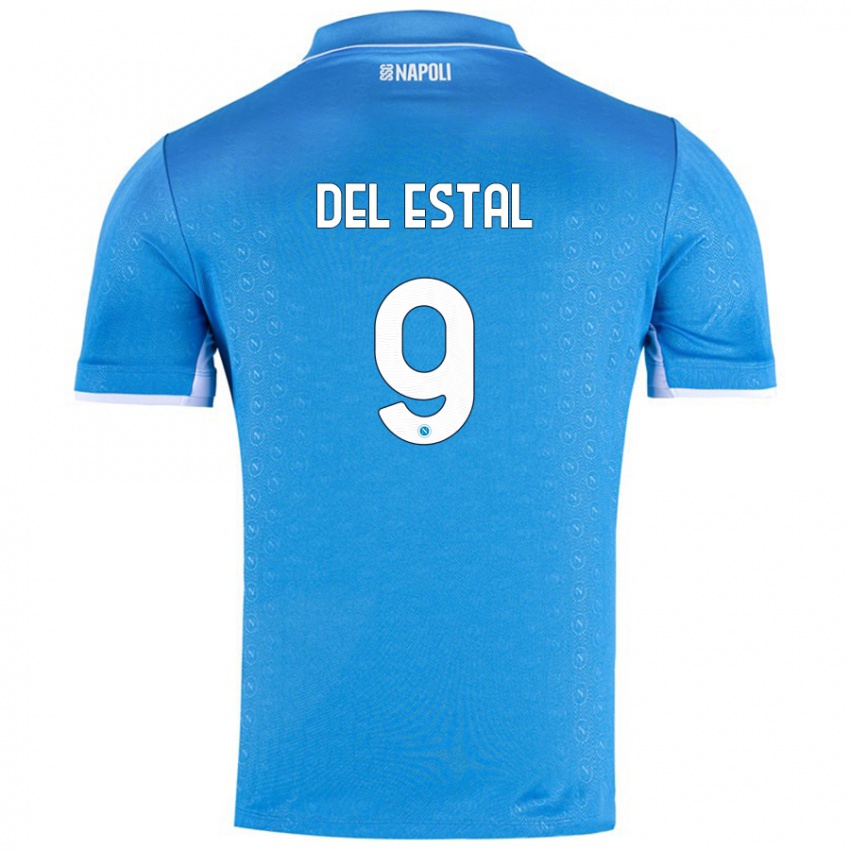 Bambino Maglia Eli Del Estal #9 Azzurro Cielo Kit Gara Home 2024/25 Maglietta