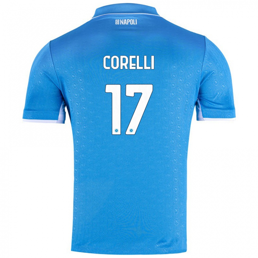 Bambino Maglia Alice Corelli #17 Azzurro Cielo Kit Gara Home 2024/25 Maglietta