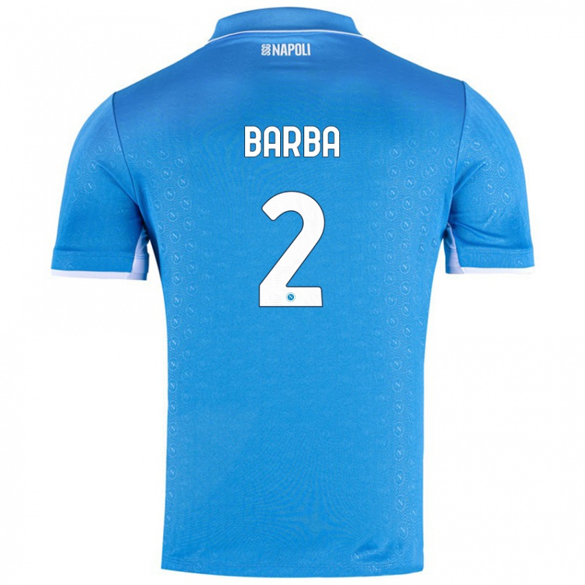 Bambino Maglia Benedetto Barba #2 Azzurro Cielo Kit Gara Home 2024/25 Maglietta