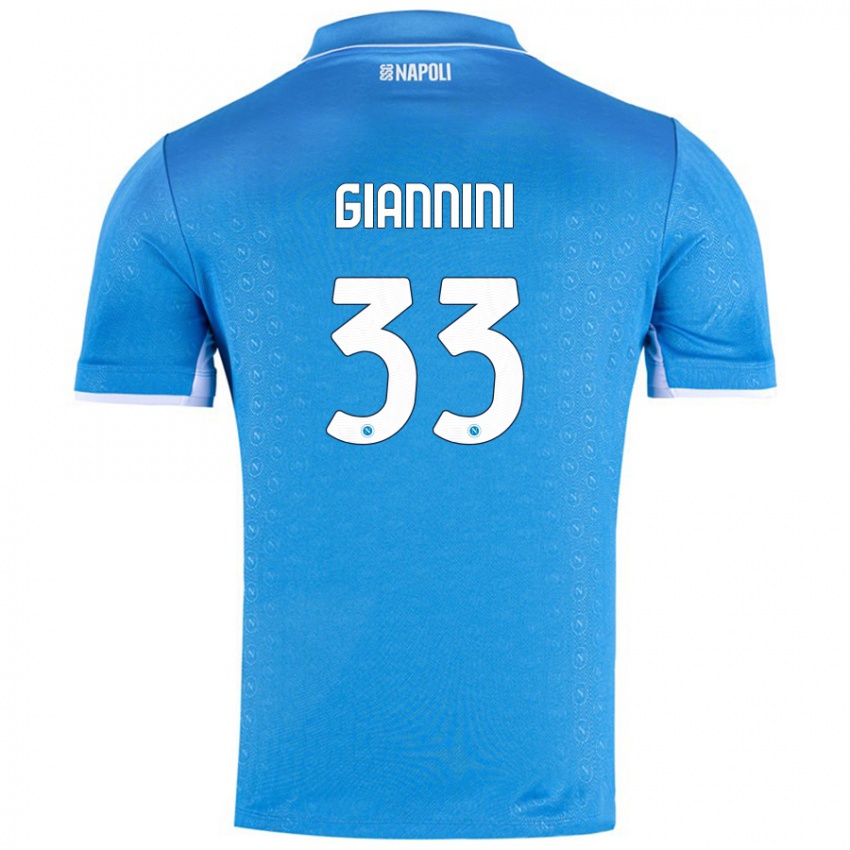 Bambino Maglia Enrico Giannini #33 Azzurro Cielo Kit Gara Home 2024/25 Maglietta