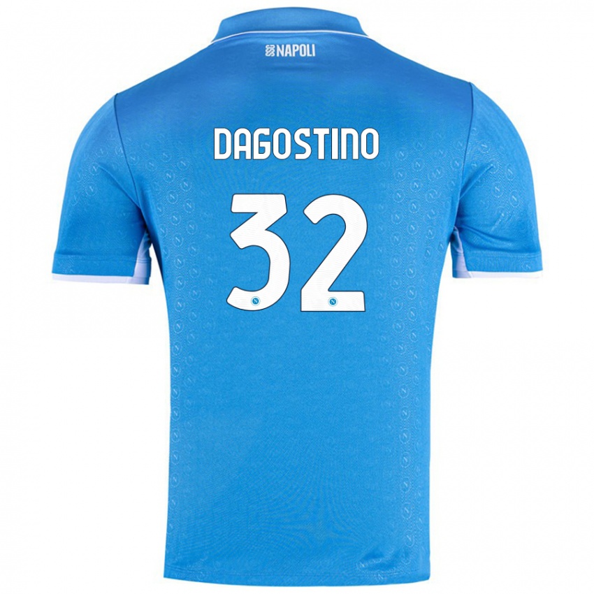 Bambino Maglia Giuseppe Dagostino #32 Azzurro Cielo Kit Gara Home 2024/25 Maglietta