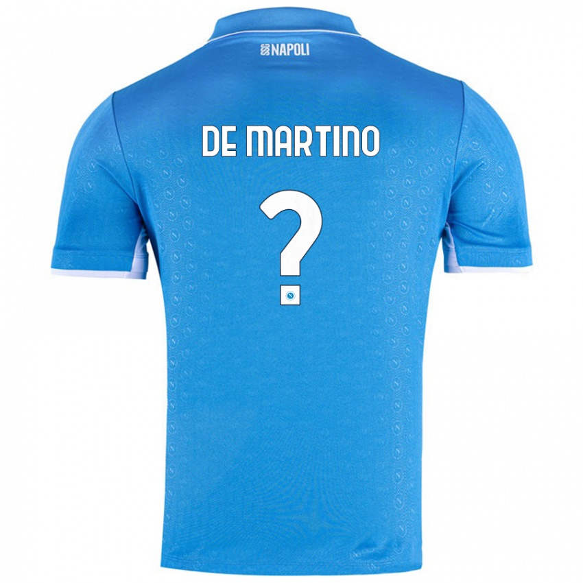 Bambino Maglia Enrico Pio De Martino #0 Azzurro Cielo Kit Gara Home 2024/25 Maglietta