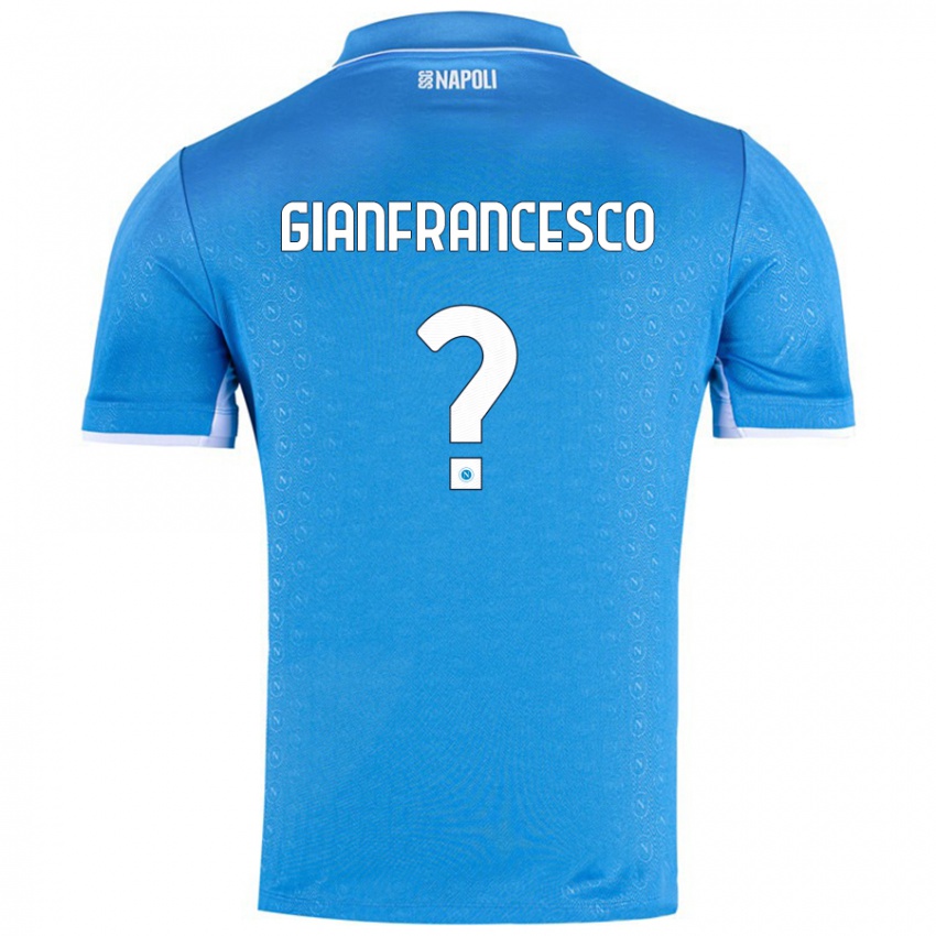 Bambino Maglia Sergio Gianfrancesco #0 Azzurro Cielo Kit Gara Home 2024/25 Maglietta